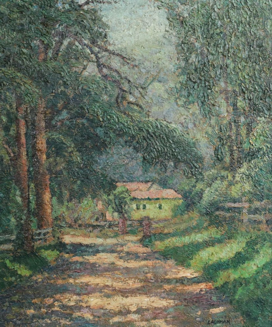Harry Lachman American 1886-1975 Landscape Oil painting California Cottage (1 of 7)