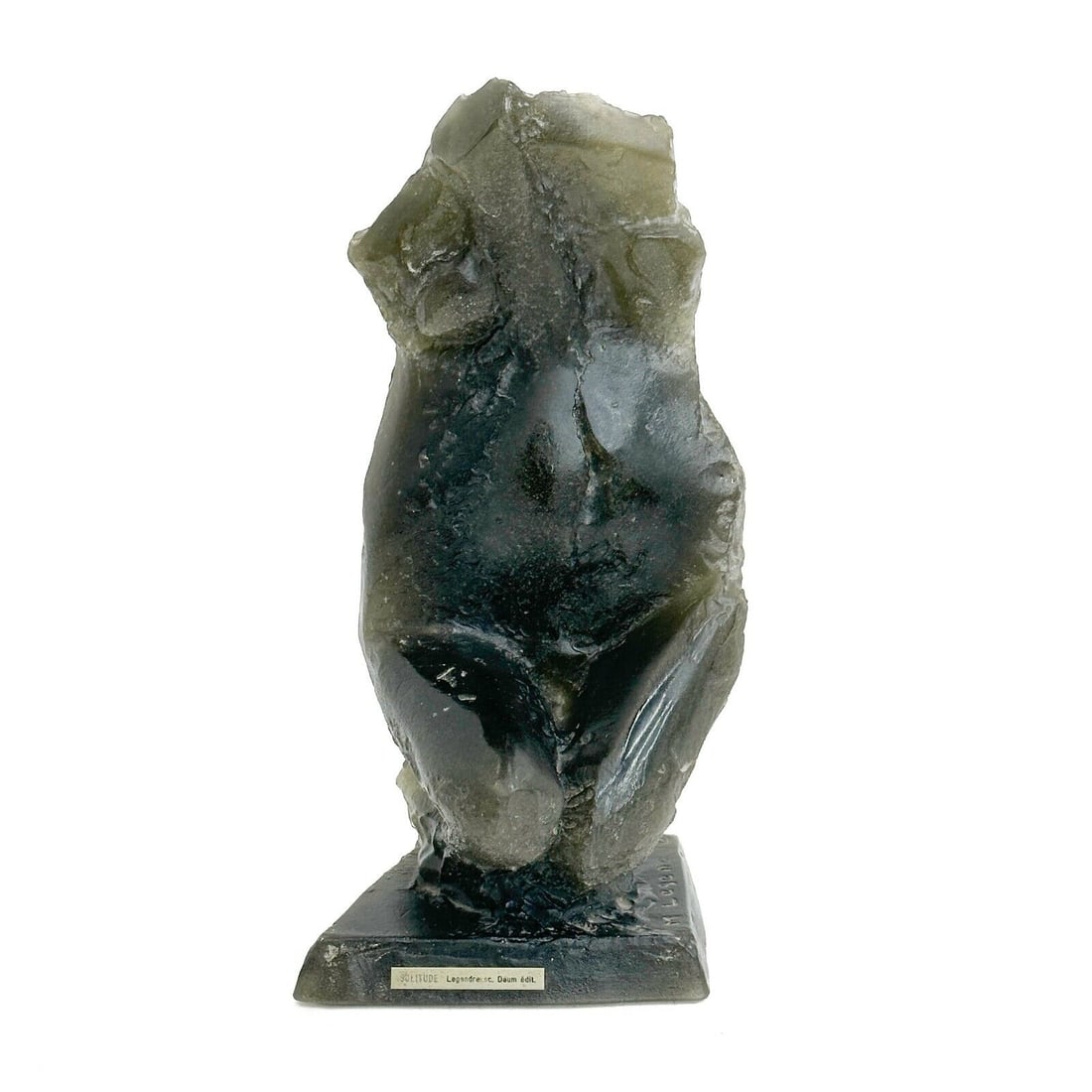 Daum Pate de Verre Sculpture Solitude by Maurice Legendre Signed Ltd Ed/250 (1 of 9)