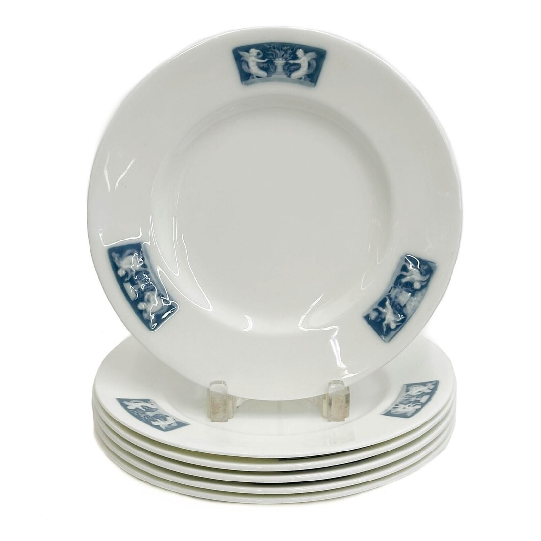 6 Minton England Porcelain Pate sur Pate 10.75 in Plates Alboin Birks circa 1925 (1 of 10)