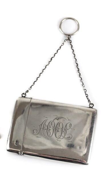 E J Trevitt & Sons Sterling Silver Chatelaine Card Case Chester 1909 (1 of 1)