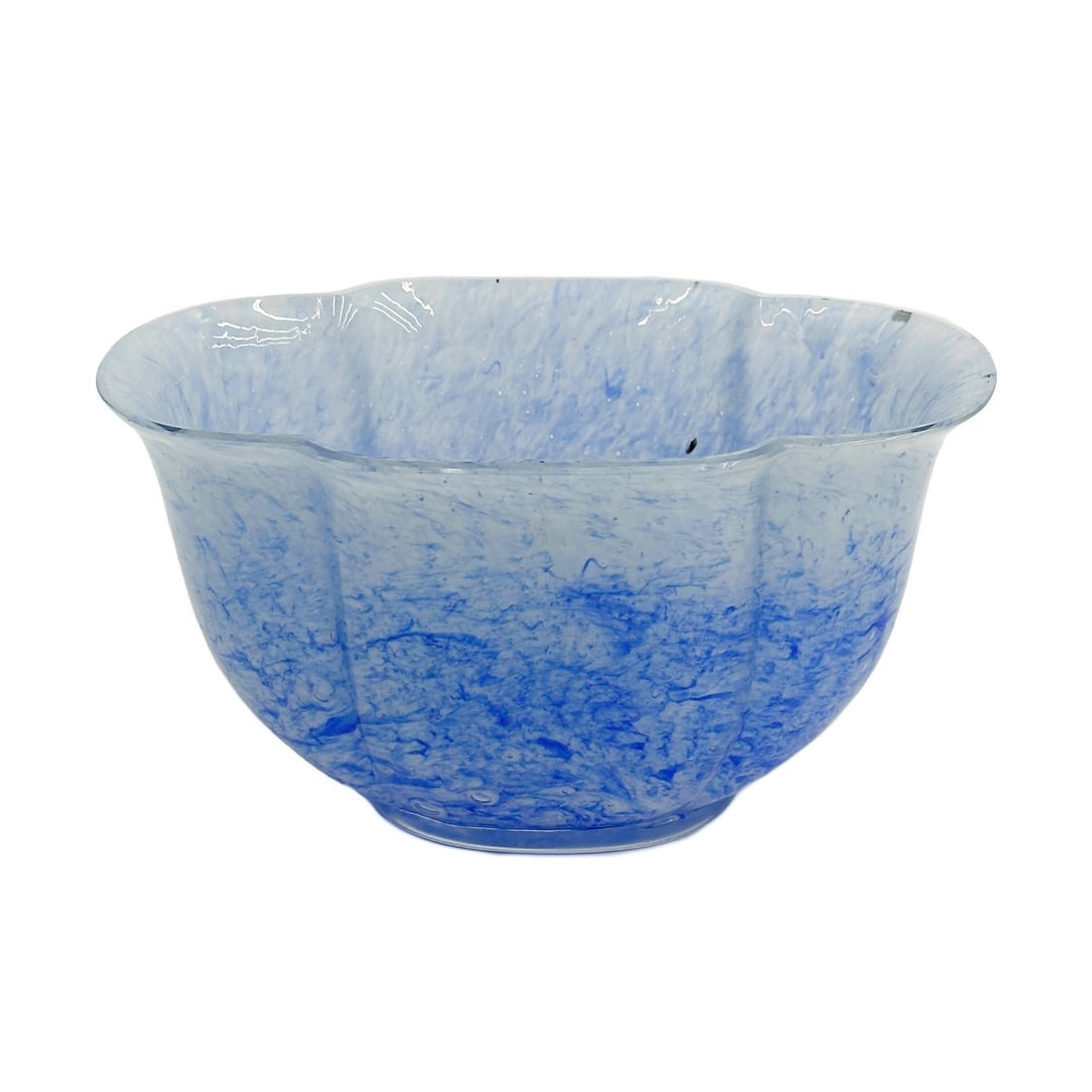 Steuben Blue Cluthra Art Glass Bowl #6415 (1 of 8)