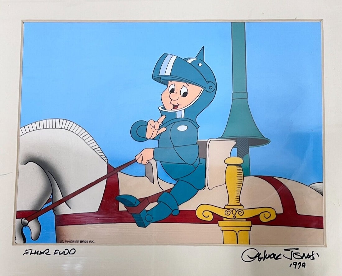Chuck Jones 1912-2002 Signed Animation Cel Elmer Fudd in King Arthur's Court (1 of 7)