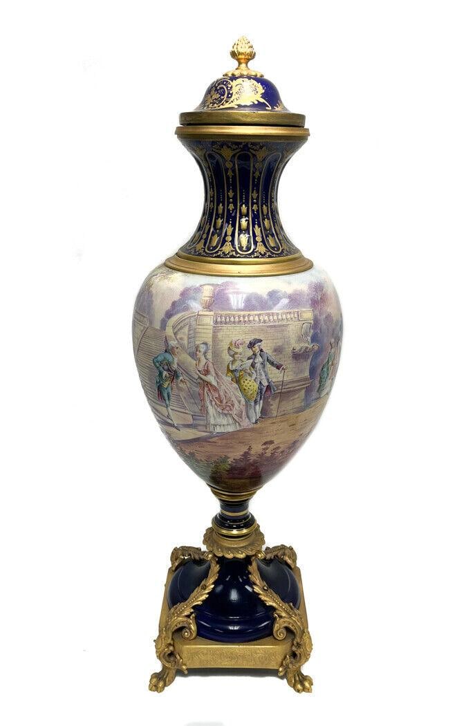 Sevres France Porcelain Large Decorative Urn, Late 19th Century (1 of 12)