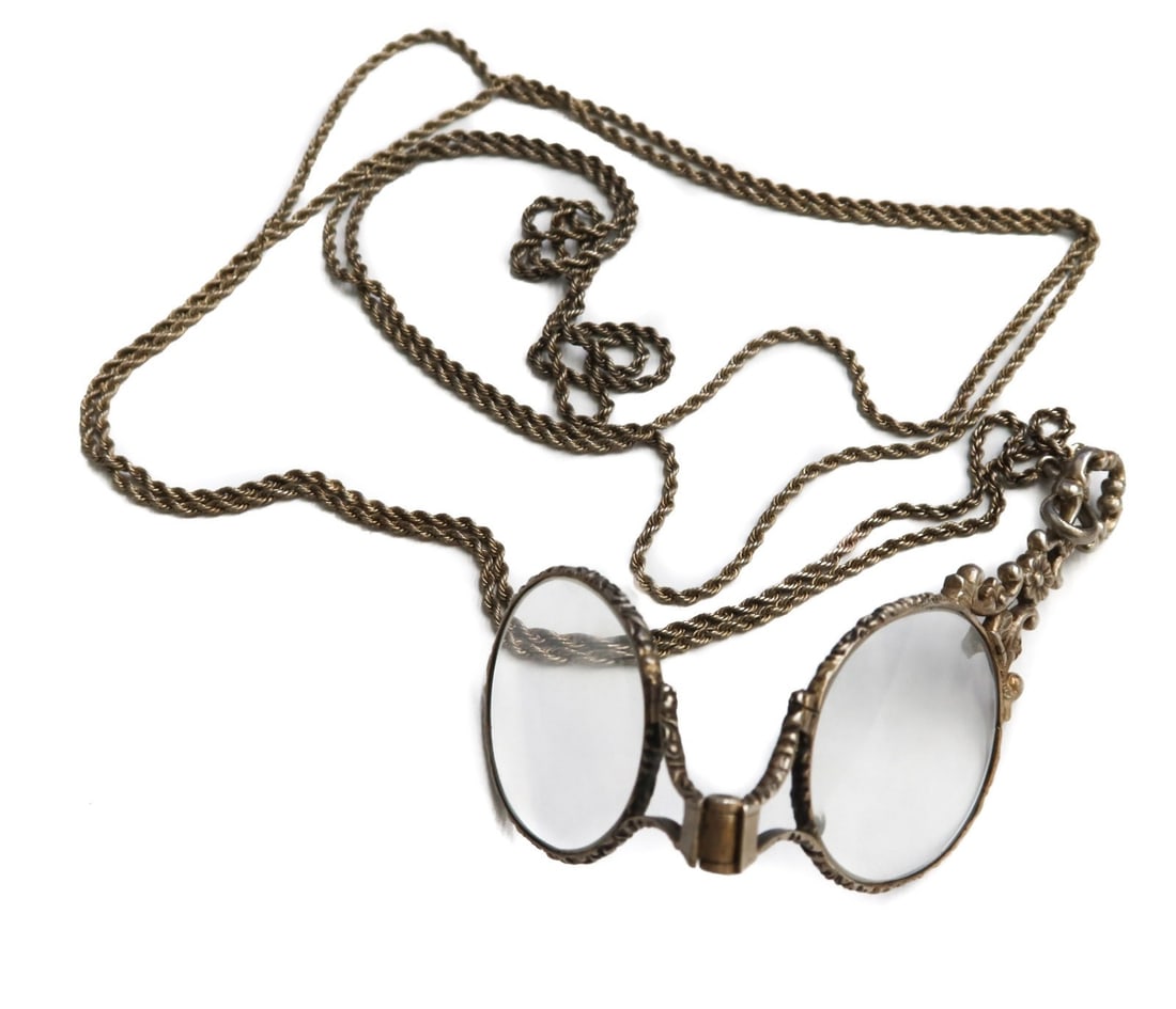 Sterling Silver Lorgnette Chain Glasses (1 of 7)