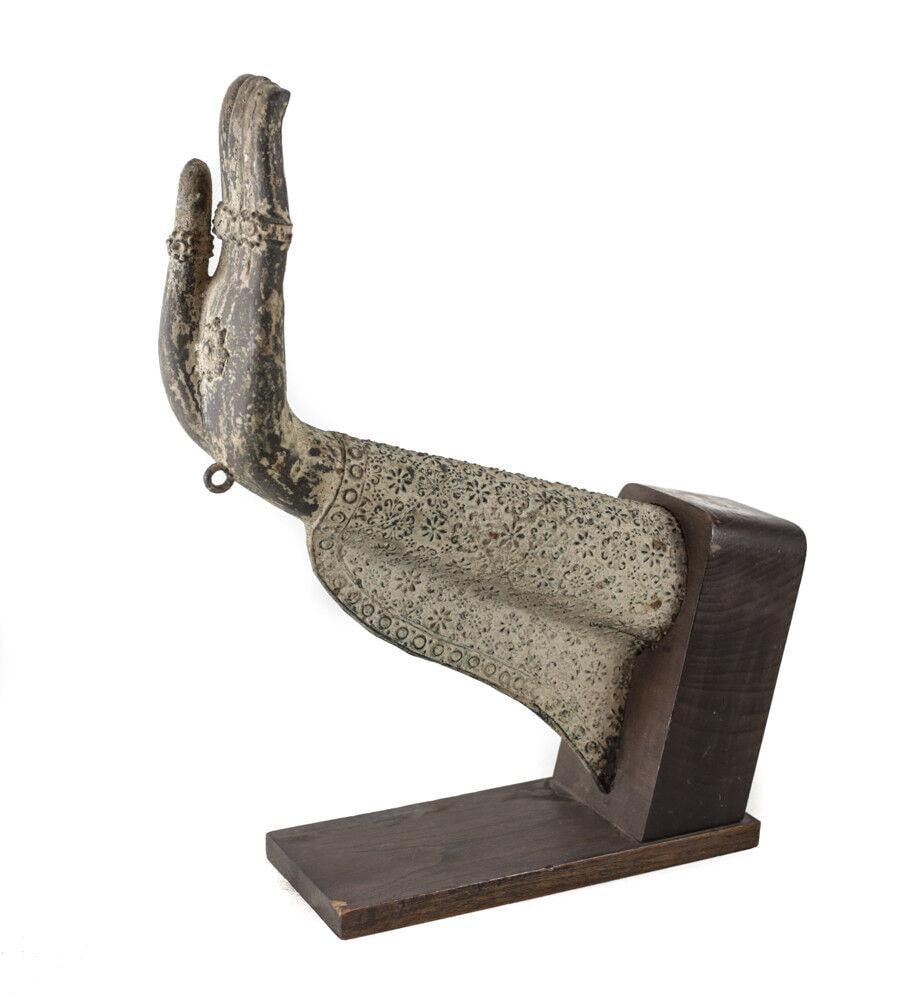 Thai Bronze Arm Fragment, Buddha Mudra Hand Gesture VARADA. 19th century (1 of 3)