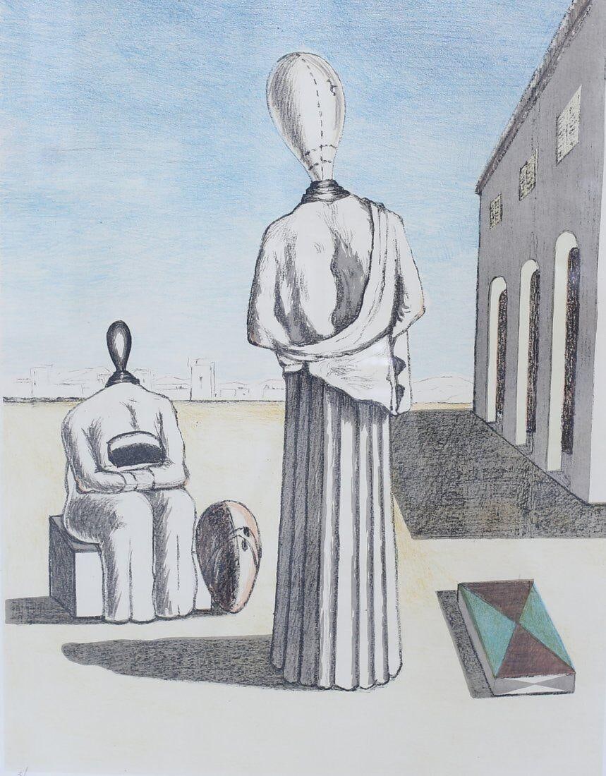 Giorgio de Chirico Italian 1888-1978 Lithograph Muse Inquietanti Ltd Edition (1 of 5)