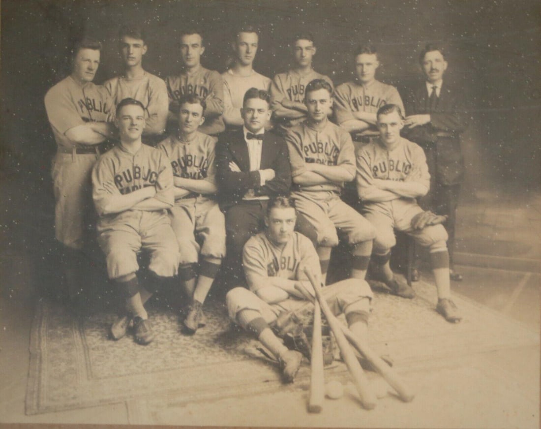 Antique Photograph Public Market Baseball team, c1910 Henry James Seeley (1 of 4)