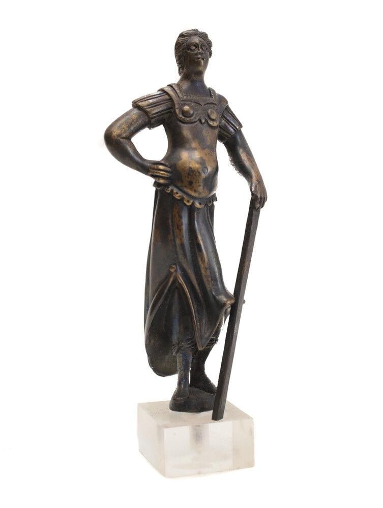 18th century Russian Bronze Miniature Figure Hellenistic style female diety (1 of 4)