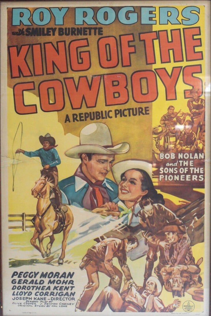 Authentic Movie Poster KING OF THE COWBOYS 1943 One Sheet Starring Roy Rogers (1 of 8)