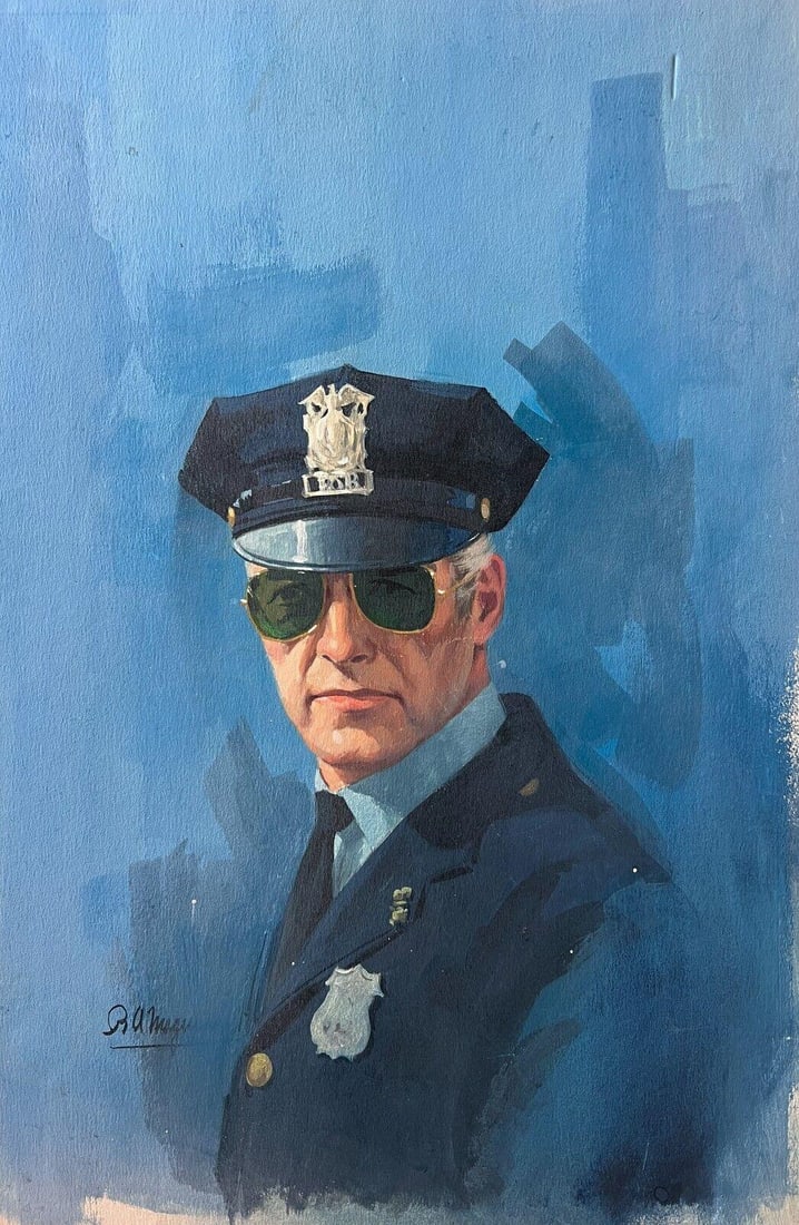 Robert A Maguire American 1921- 2005 Oil on paperboard painting Illustration: Robert A Maguire (American 1921- 2005) Oil painting on paperboard, Likely executed for a book cover (unknown.) Signed lower left. Unframed. 0.5lb (GB) Measurements: Approx. Board 17.5 x 11.375 inches 