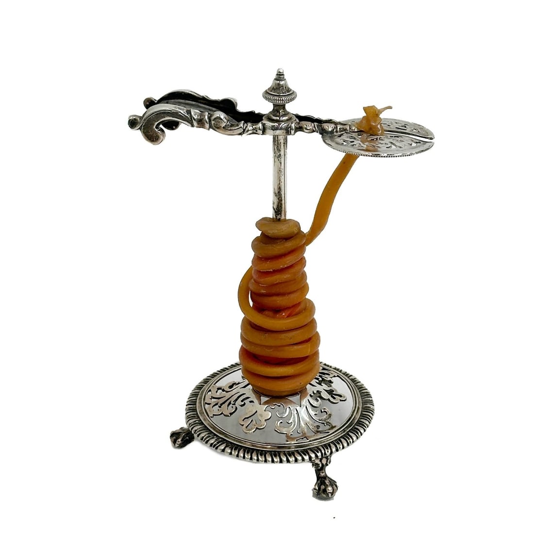 Samuel Herbert & Co English Sterling Silver Wax Jack Wax Taper Holder George II (1 of 5)