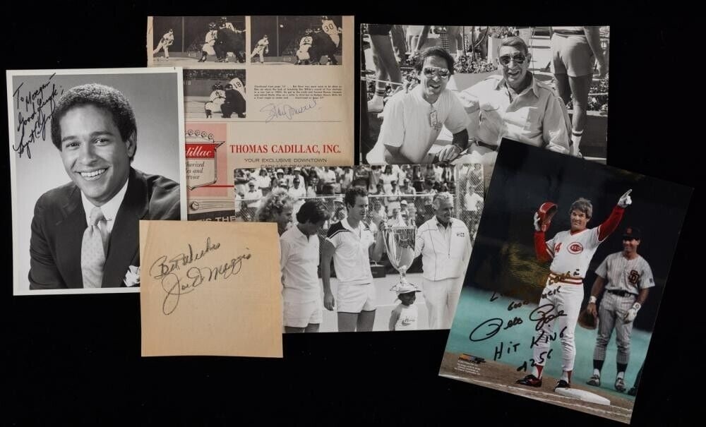 Collection of Sports Greats Joe DiMaggio Stan Musial Pete Rose Bryant Gumbel (1 of 1)