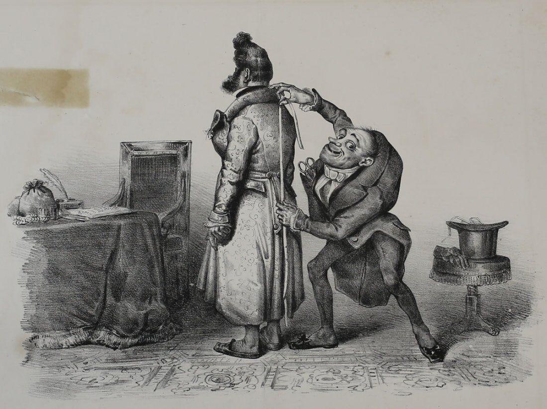 Jean Jacques Grandville (French 1803-1847) Lithograph Plate 183 no.90 (1 of 3)