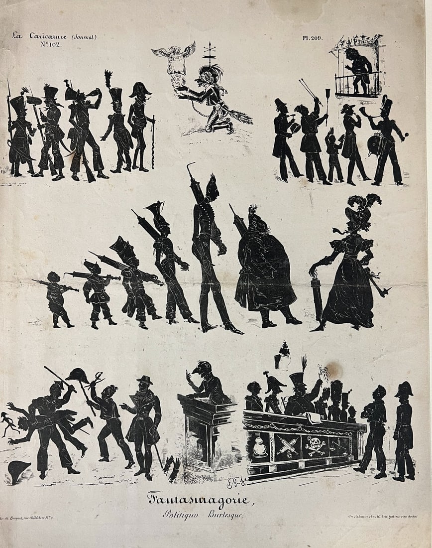 Henri Gerard Fontallard Lithograph Fantasmagorie 1832 Silhouettes (1 of 8)