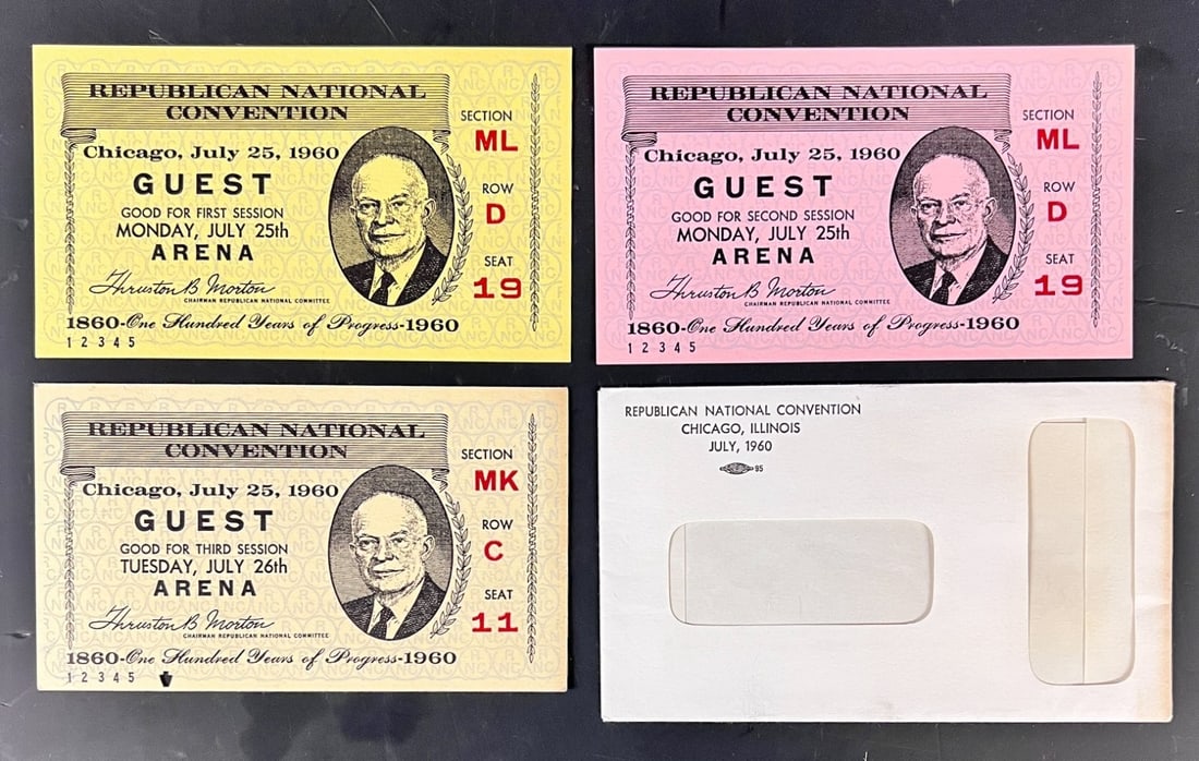 Republican National Convention Guest Passes 1960 (1 of 6)