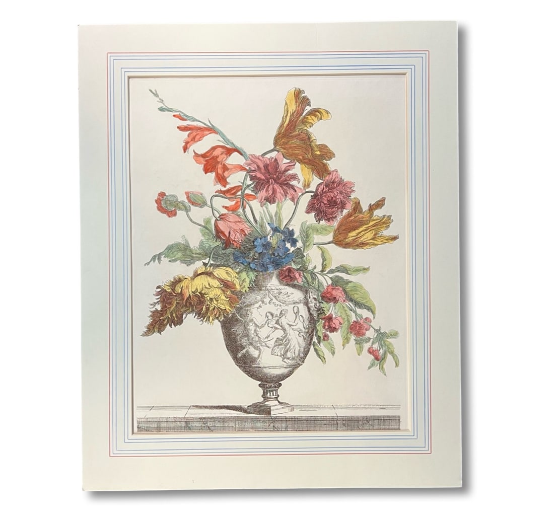 Jean Baptiste Hand colored Etching and engraving Still life with flowers (1 of 10)