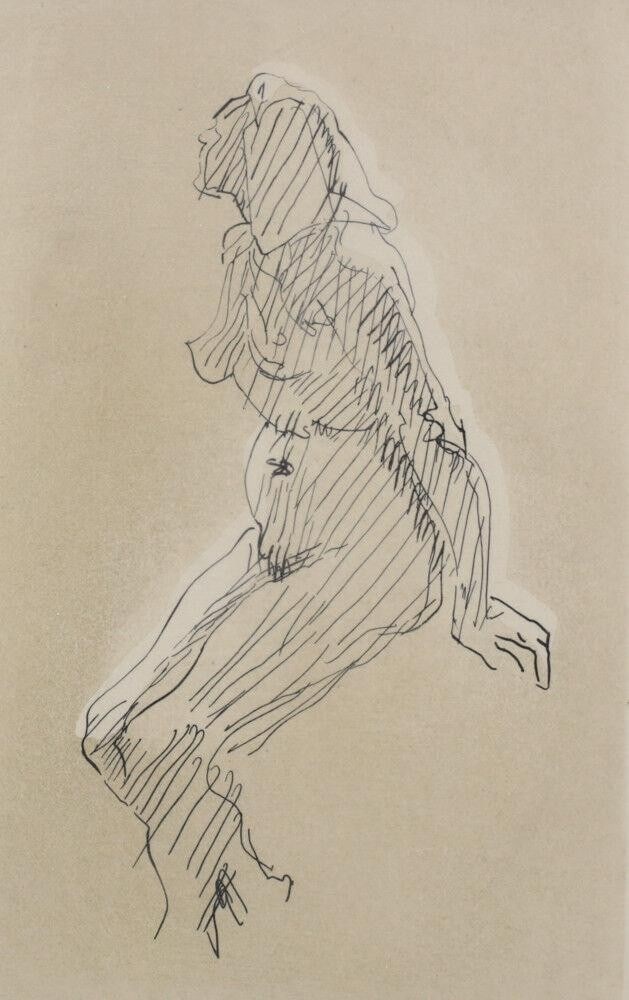 Jacques Villon French 1875-1963 Etching Nude study (1 of 3)