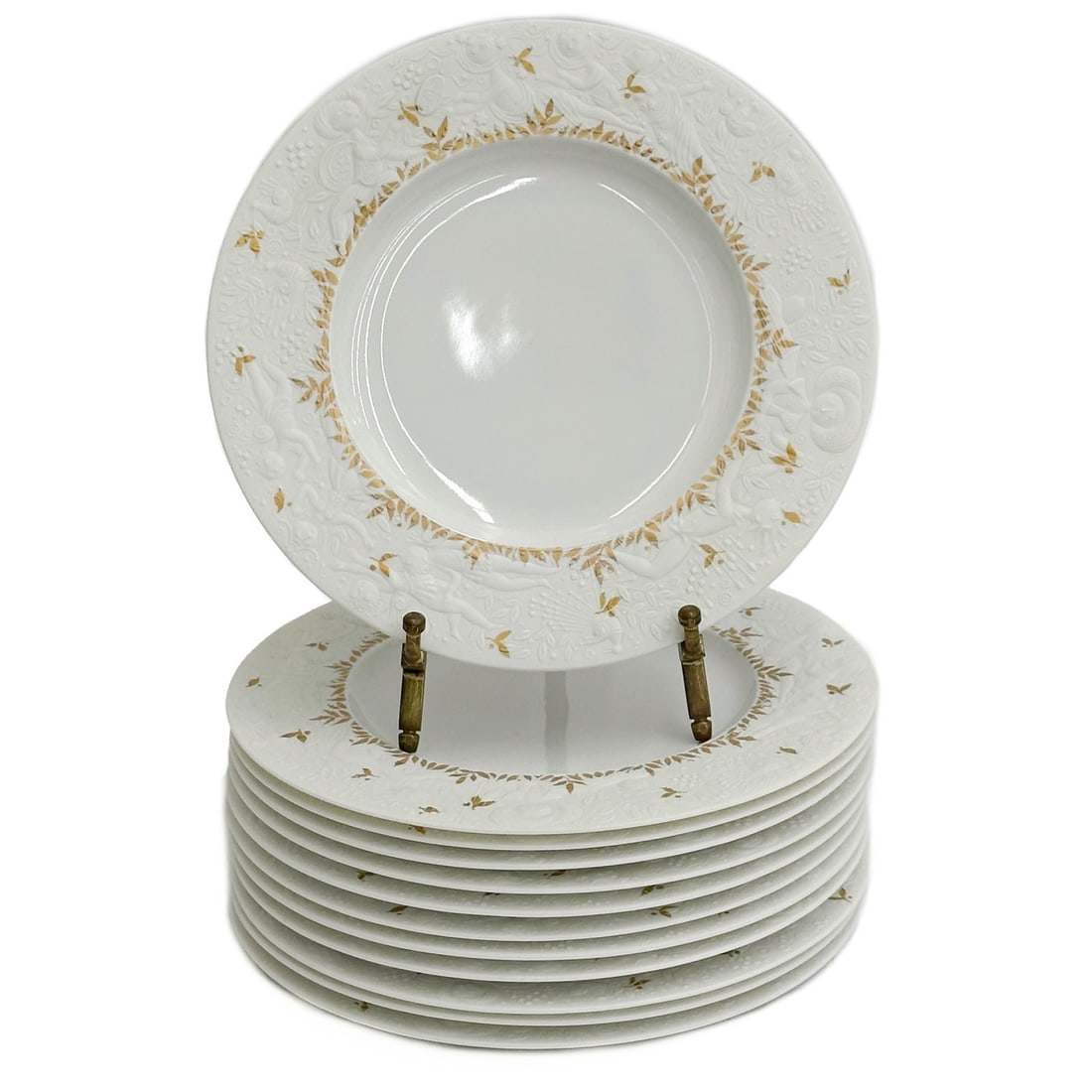12 Rosenthal Wiinblad Magic Flute Papageno Gold Accents 7.5in Bread Plates (1 of 7)