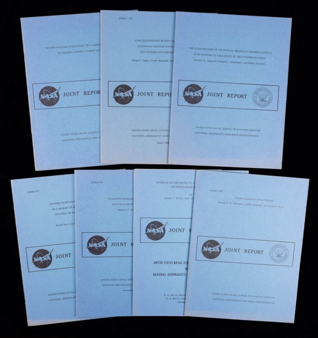 17pc NASA Naval School of Aviation Medicine Joint Reports B Hohmann Collection (1 of 1)