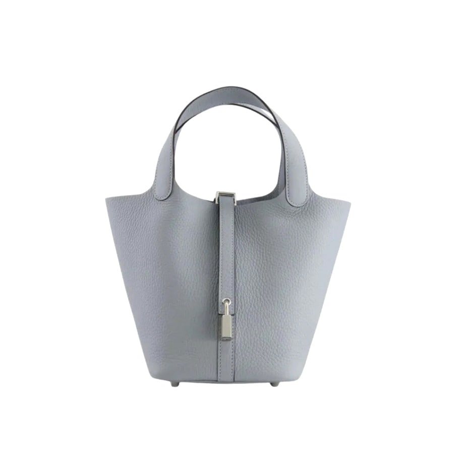 Brand New Hermes Picotin Lock 18 2025 Gris Pantin Clemence Leather Palladium (1 of 13)