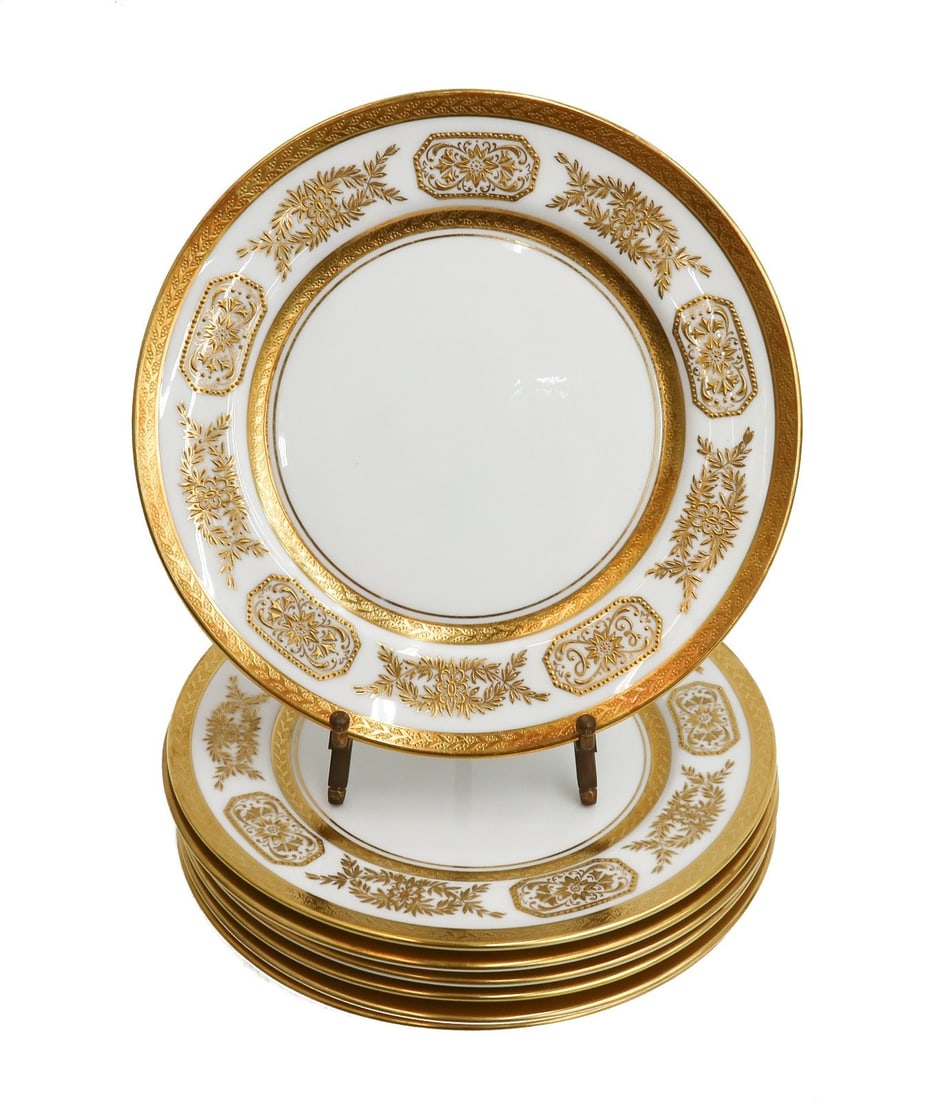 10 Aynsley England Porcelain Dinner Plates in Engagement 8220 c 1940 (1 of 6)