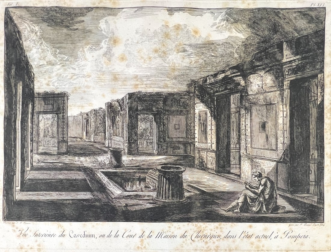 Giovanni-Battista Piranesi The Cavedium Surgeon's House Pompeii Engraving 1804 (1 of 12)