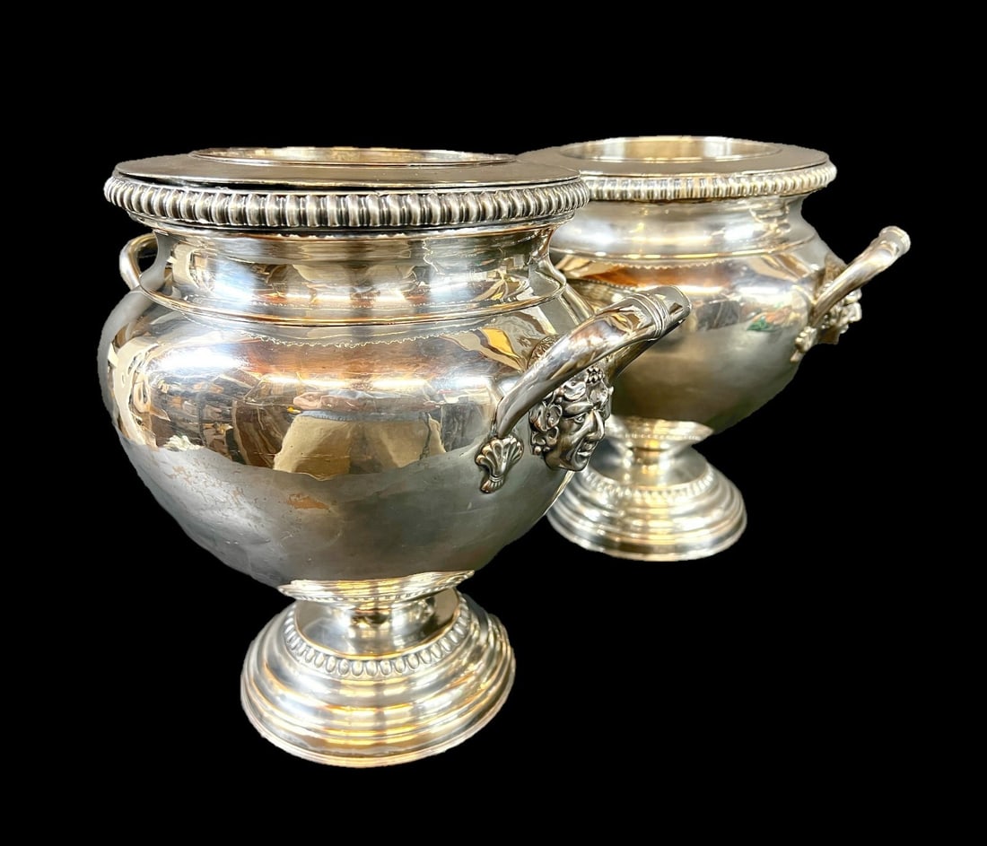 Pair of Victorian Silverplate Wine Coolers (1 of 12)