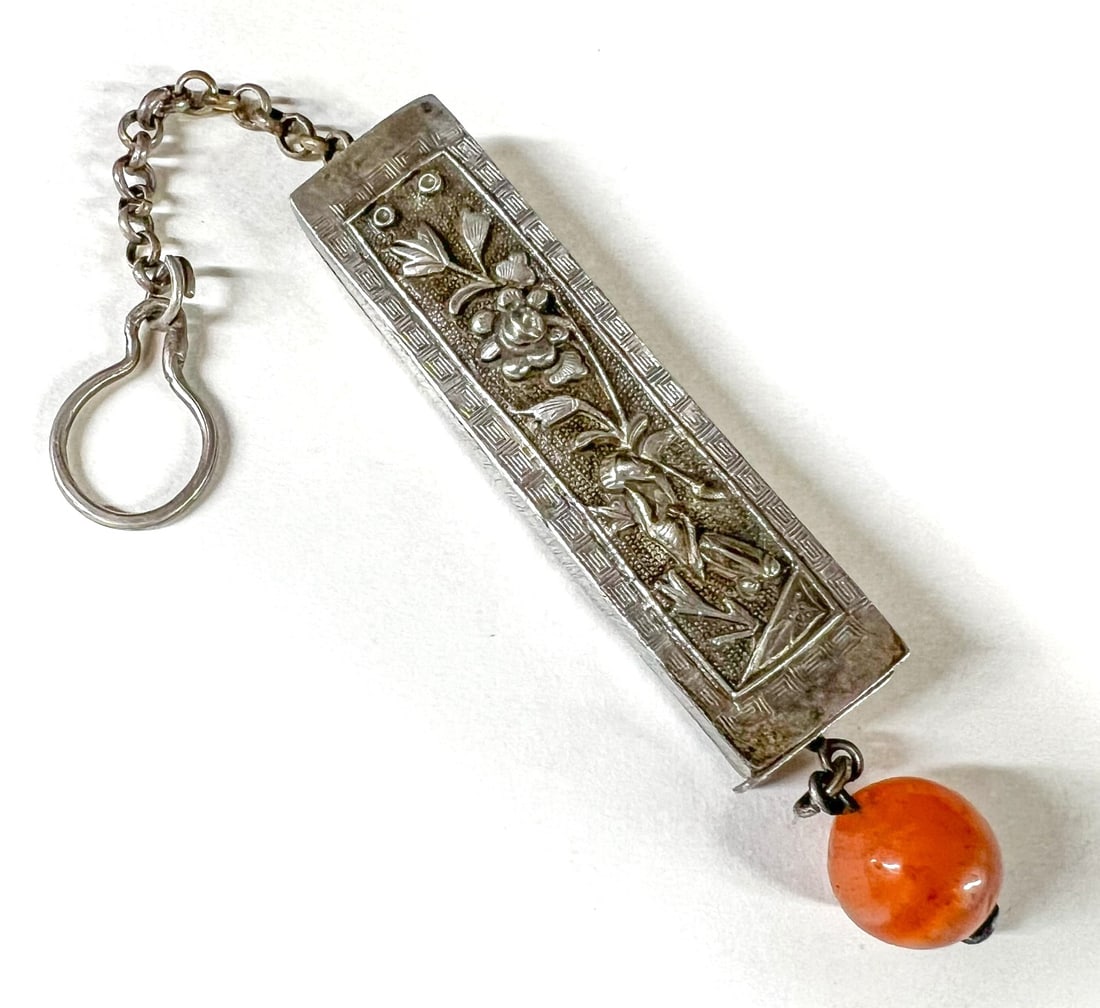 Chinese Silver Needle Case Chatelaine Republic Period (1 of 8)