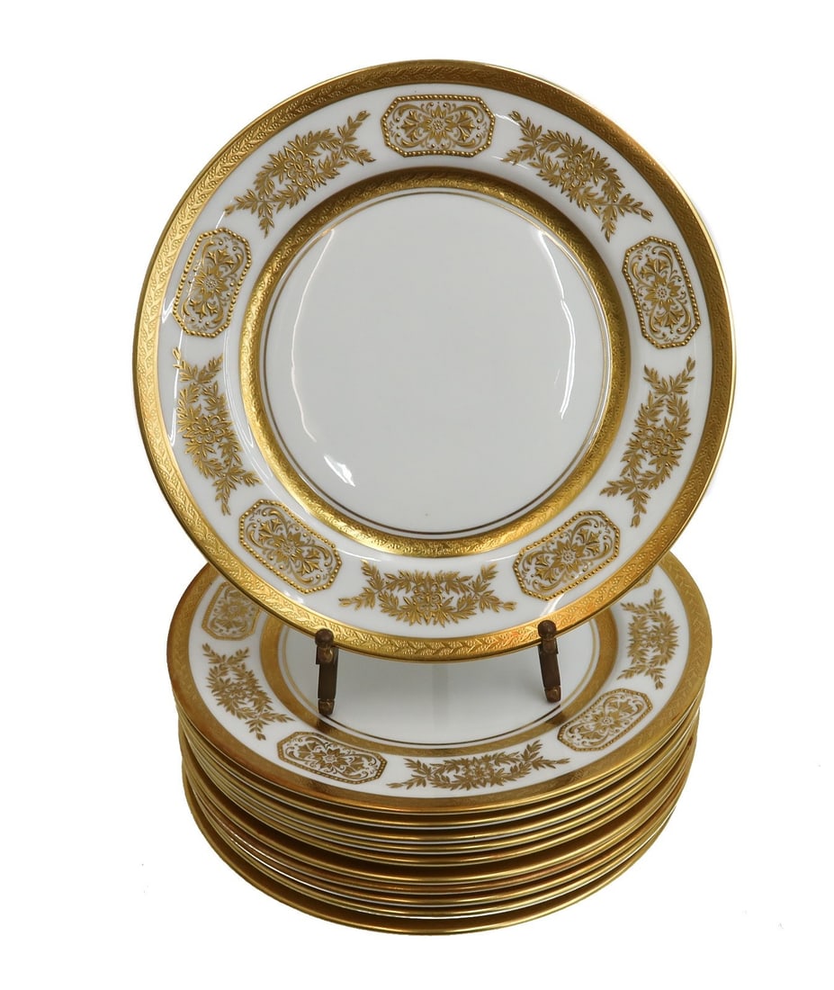 11 Aynsley England Porcelain Salad or Dessert Plates in Engagement 8220 c1940 (1 of 7)