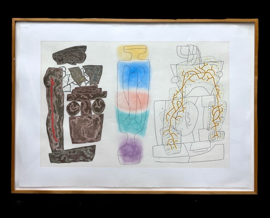William Brice Etching and aquatint in colors Untitled V 1985 (1 of 9)