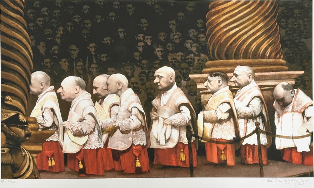 Charles Bragg Cardinals Color Art Print on Paper Signed /300 (1 of 8)
