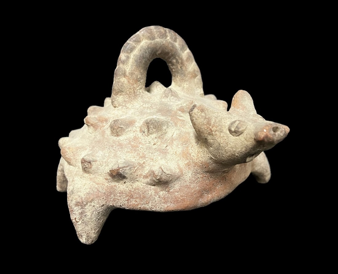 Pre Columbian Colima Horned Lizard Ocarina (1 of 8)