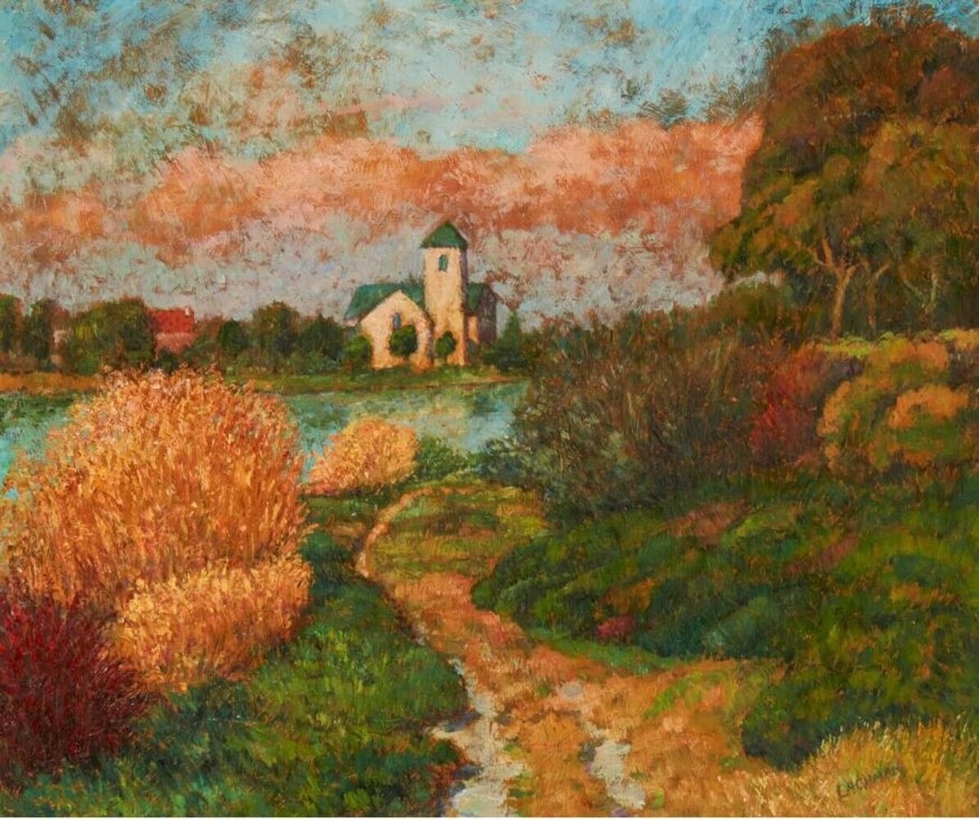 Harry Lachman Oil Painting Path to the Church, Monterey (1 of 5)