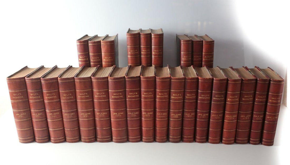 27 vol set Baily's Magazine of Sports & Pastimes, 1901-1914 Vol 75-101 (1 of 12)