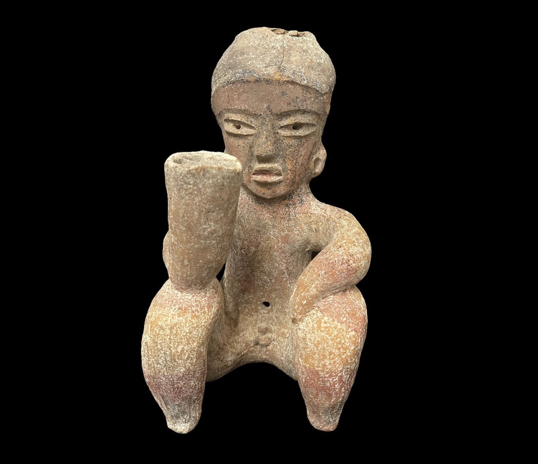 Pre Columbian Tlatilco, Mexico Seated Male Figure Large figure seated (1 of 8)