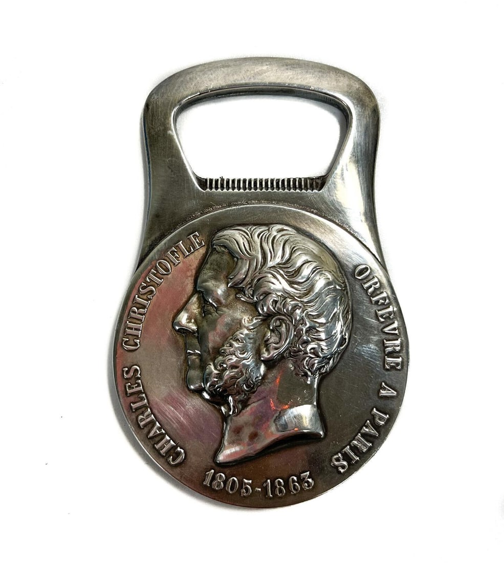 Christofle Silverplate Bottle Opener of Charles Christofle. Original Box (1 of 5)