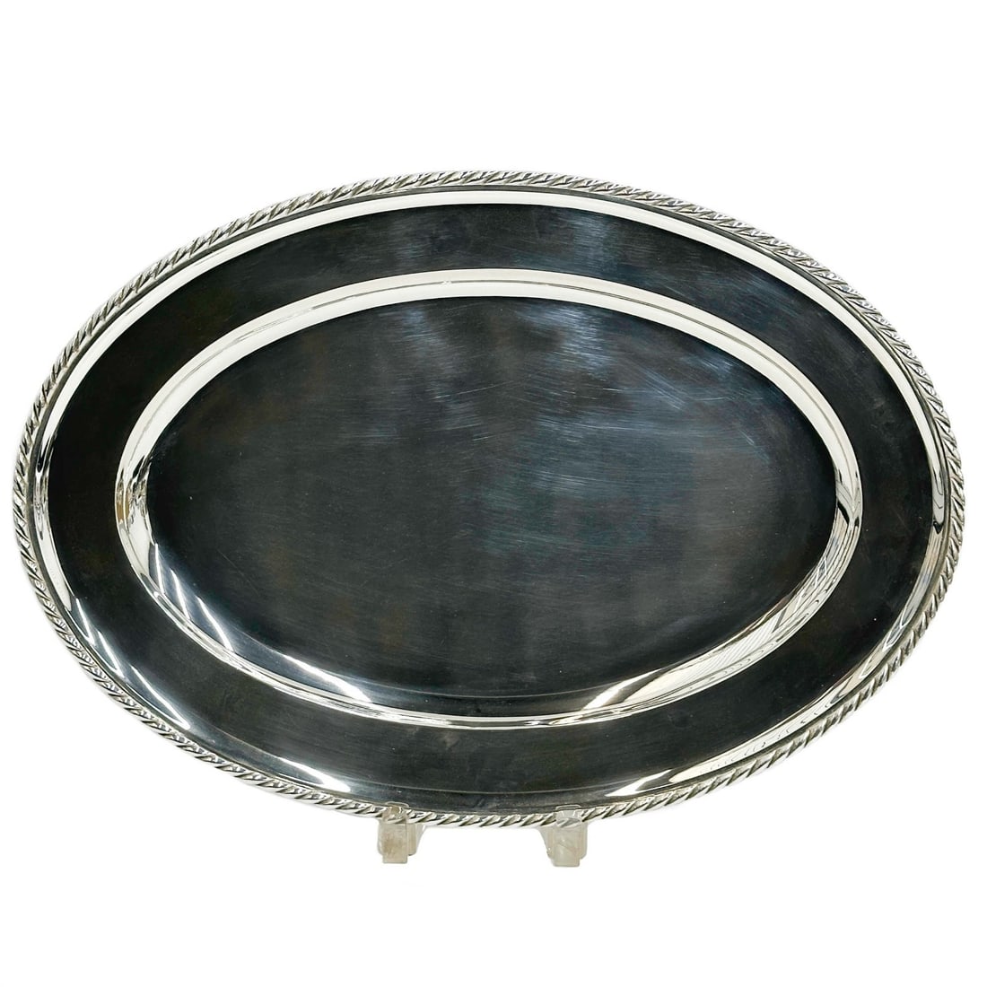 Buccellati Italy Prestigio Mario 17.75in Sterling Silver Tray Platter with Box (1 of 11)