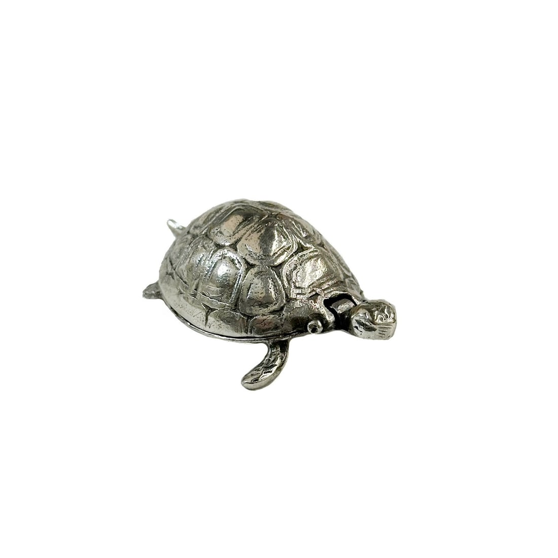 Italian 800 Silver Turtle Miniature Figurine Pill Box (1 of 5)