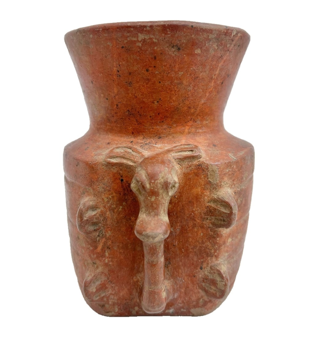 Pre Columbian Earthenware Armadillo Handle Vessel Peru (1 of 8)