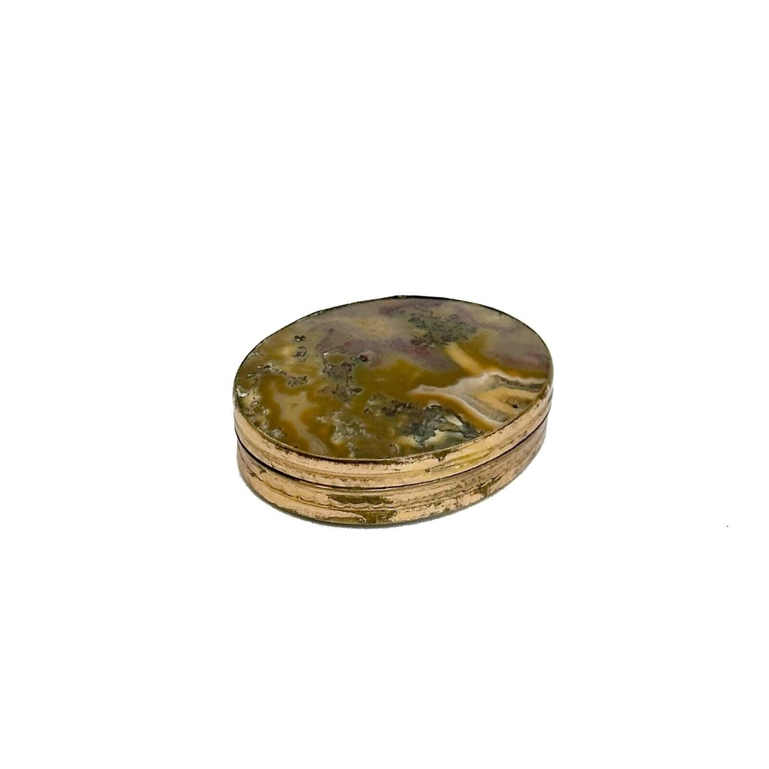 Continental Red Jasper / Brown Agate Gilt Bronze Mounted Pill Box circa 1900 (1 of 4)