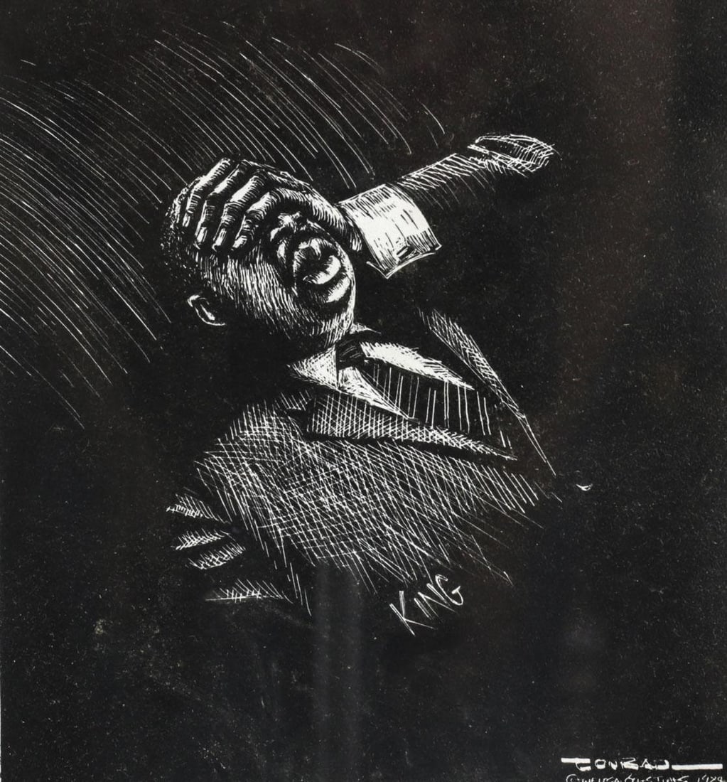 Paul Conrad American 1924-2010 Lithograph Martin Luther King Signed Ltd Ed: Conrad, Paul (American 1924-2010) Lithograph on paper, signed, Ltd Edition, 'Hymies'. Features Martin Luther King's reaction to Jesse Jackson's use of the word "Hymies". A Limited edition of 25. Signe