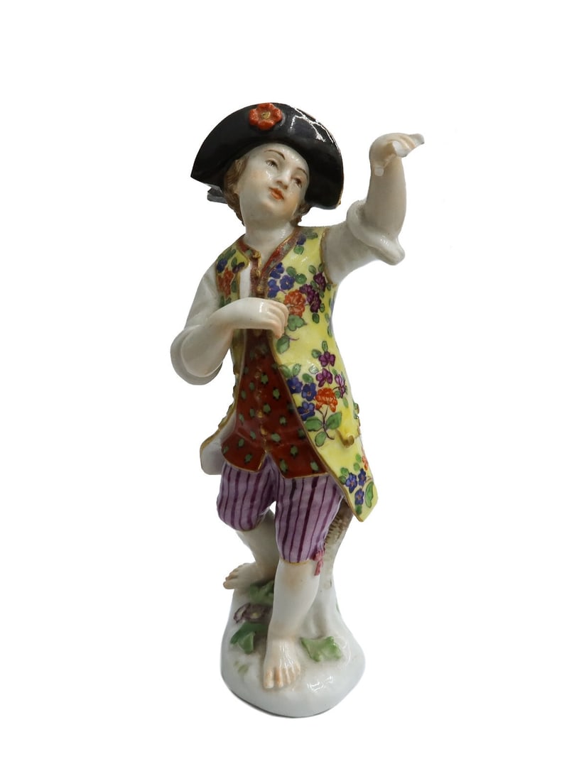 Meissen Germany Hand Painted Porcelain Miniature Figurine of a Boy circa 1900 (1 of 13)