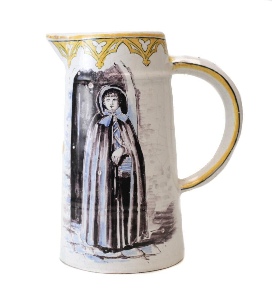 Continental 18-19th Century Faience Pitcher Jug Polychrome painted (1 of 5)