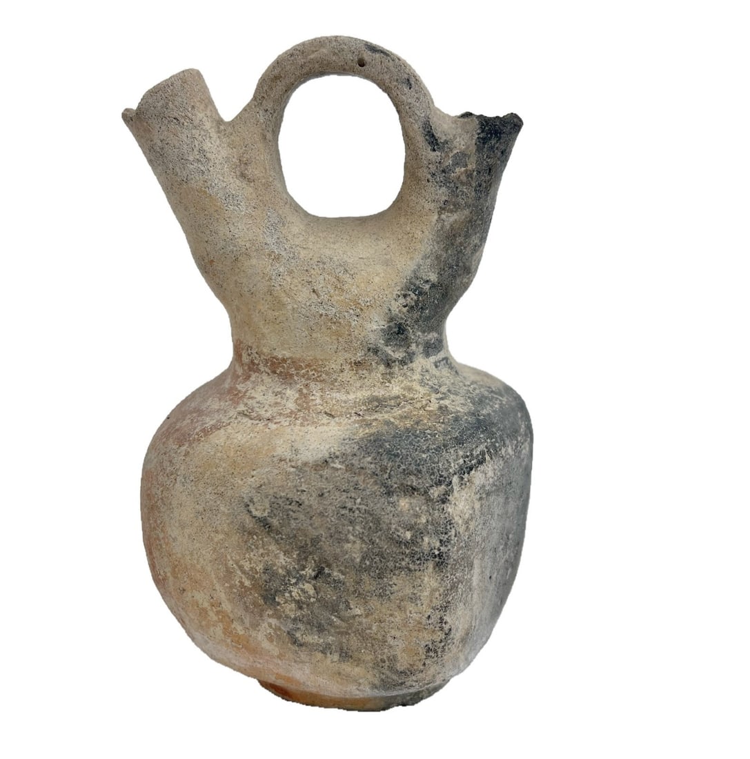 Pre Columbian Earthenware Stirrup Vessel Nazca Peru (1 of 5)