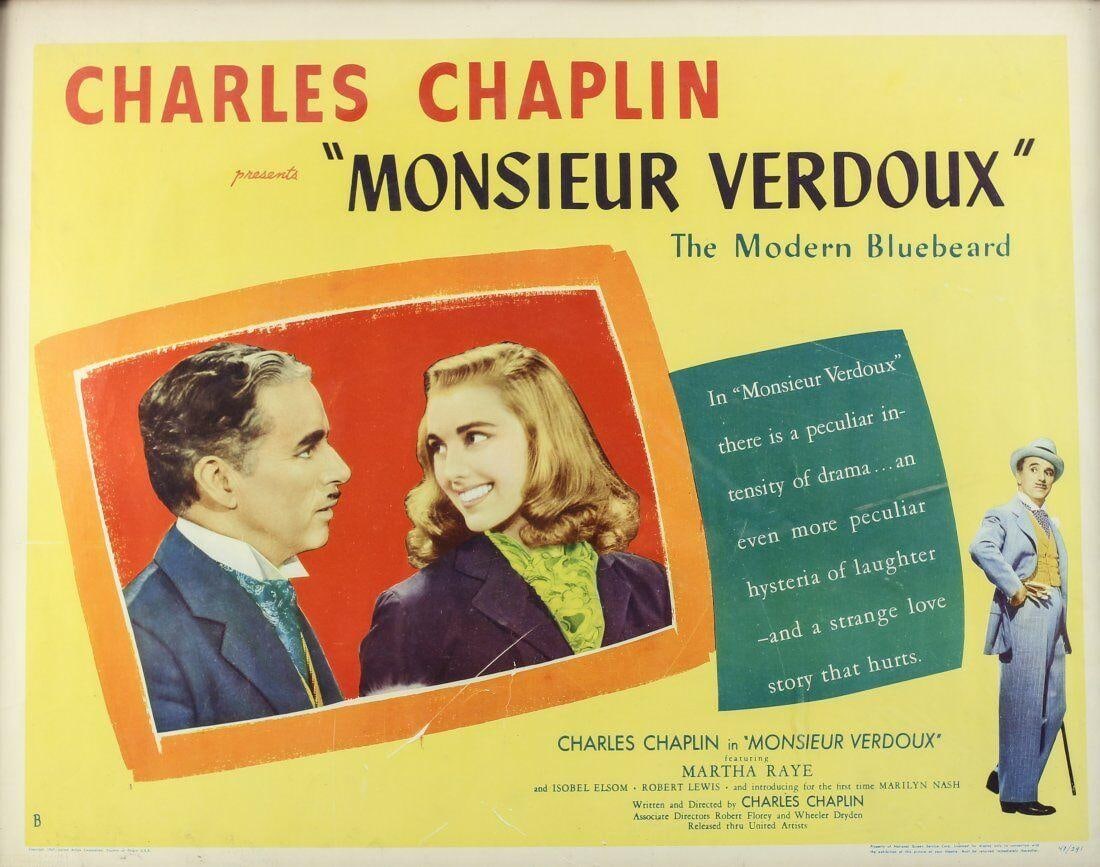 Original 1947 Theatrical Movie Poster Monsier Verdoux Charlie Chaplin Ltd Ed (1 of 6)