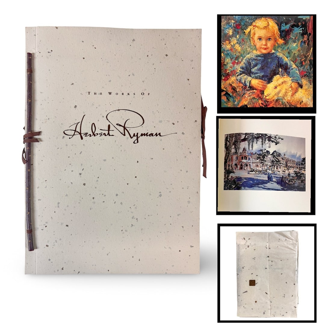 The Works of HERBERT RYMAN 1990 Disney: The Works of HERBERT RYMAN, published George Rice & Sons, Walt Disney Company and Ryman / Carroll Foundation 1990. Color illustrations. Handmade paper and twig covers with gilt title, handmade paper w