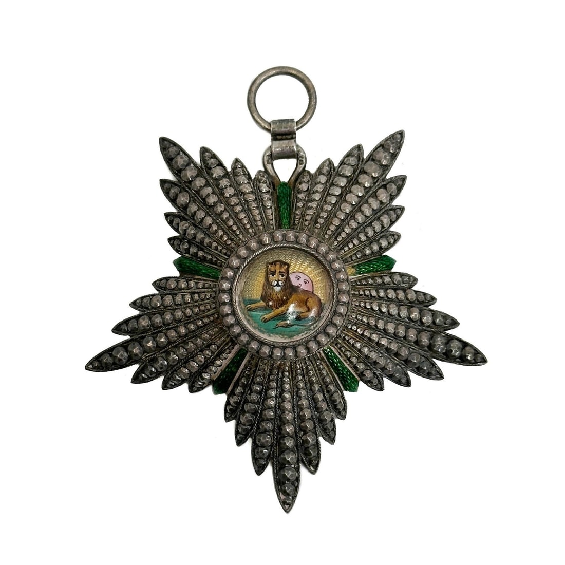 Austrian Vincenz Mayer's Sohne Silver & Enamel Order of the Lion and Sun Star Badge with Box (1 of 8)