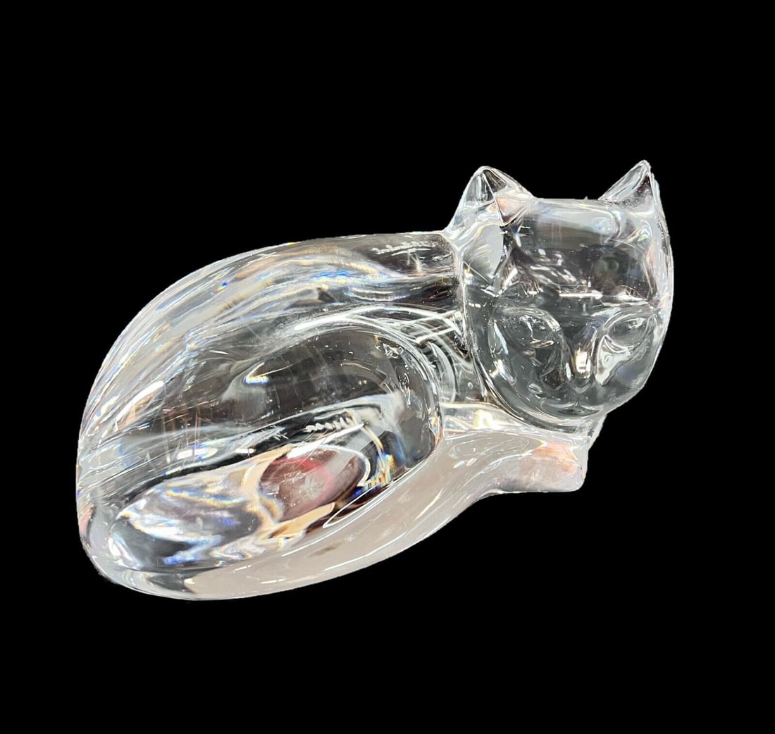 Val St Lambert Crystal Cat by de Sousa (1 of 8)