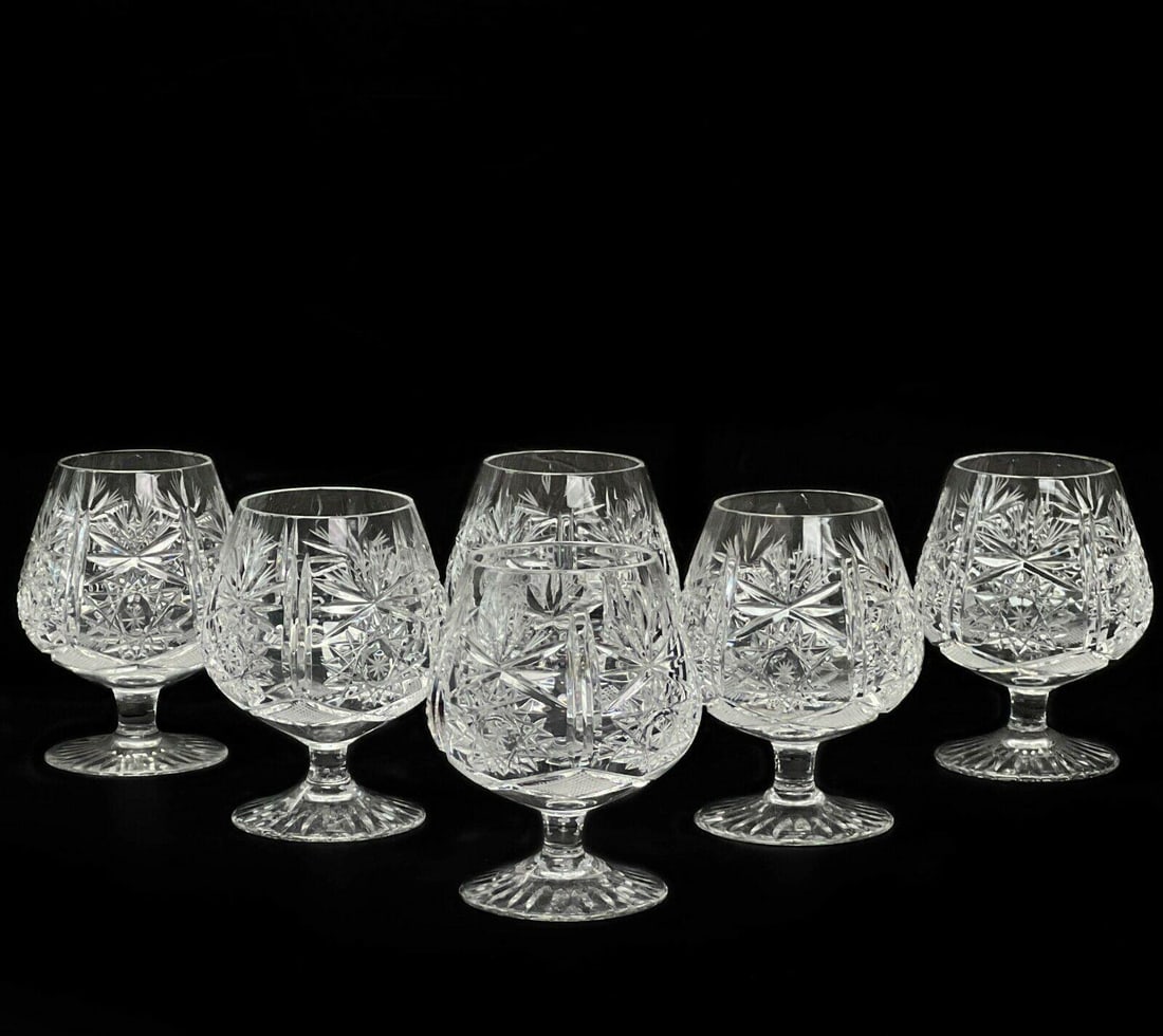 6 Wittwer Cut Glass Brandy Snifters in Paris (1 of 4)