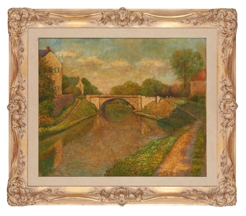 Harry Lachman Oil Painting Pont St. Pierre Nemours France (1 of 4)